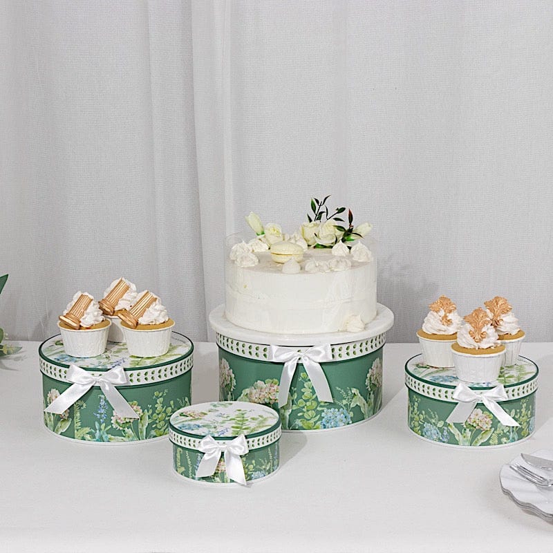 4 Round Nesting Gift Boxes with Lids