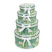 4 Round Nesting Gift Boxes with Lids BOX_TEA02_SET_GRN