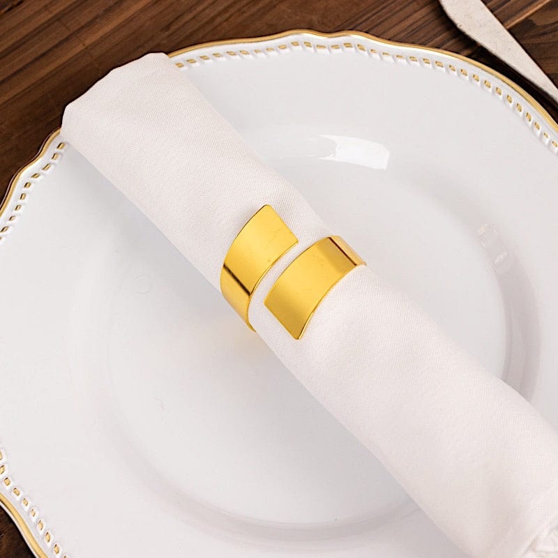 4 Shiny Metal Scroll Wrap Cuff Band Napkin Rings - Gold NAP_RING46_GOLD