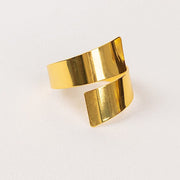 4 Shiny Metal Scroll Wrap Cuff Band Napkin Rings - Gold NAP_RING46_GOLD