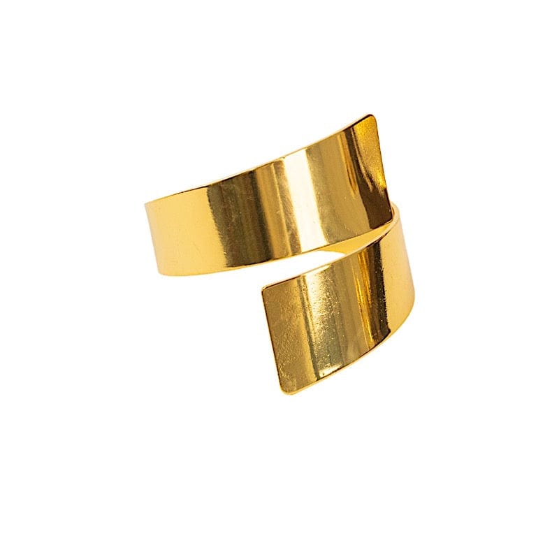 4 Shiny Metal Scroll Wrap Cuff Band Napkin Rings - Gold NAP_RING46_GOLD