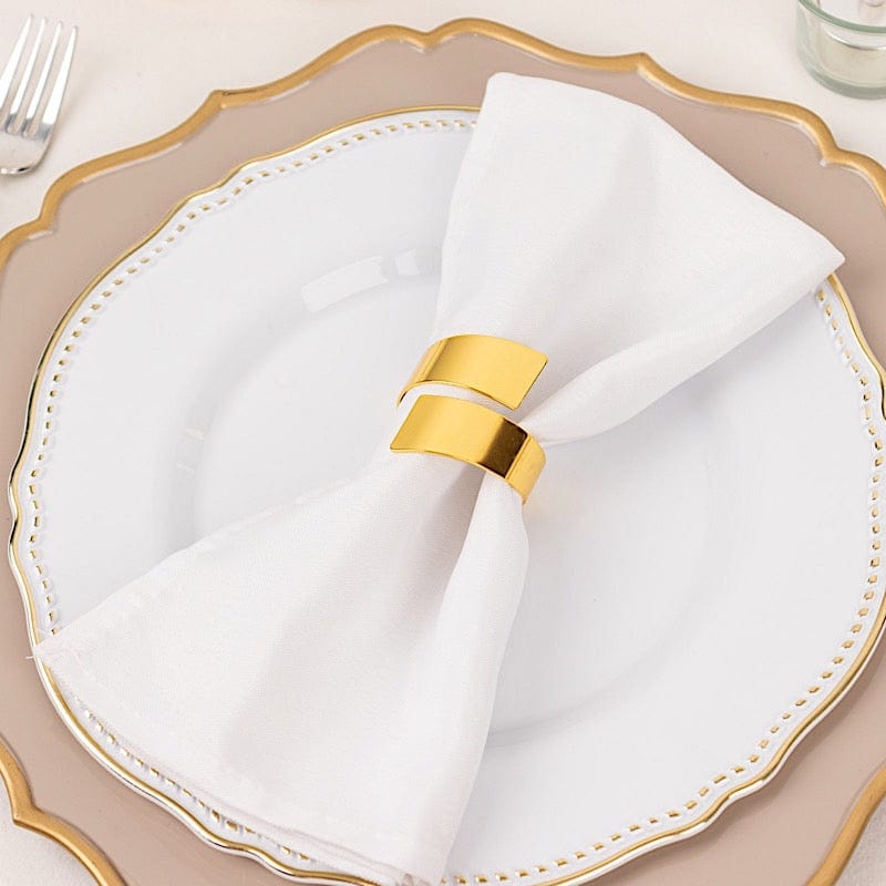 4 Shiny Metal Scroll Wrap Cuff Band Napkin Rings - Gold NAP_RING46_GOLD