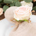 4 Silk Rose Flower Wooden Napkin Rings - Blush and Natural NAP_RING52_046