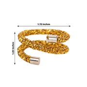 4 Sparkle Rhinestone Swirl Napkin Rings