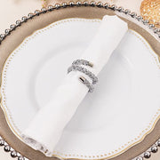 4 Sparkle Rhinestone Swirl Napkin Rings