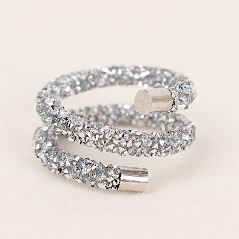 4 Sparkle Rhinestone Swirl Napkin Rings