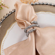 4 Sparkle Rhinestone Swirl Napkin Rings