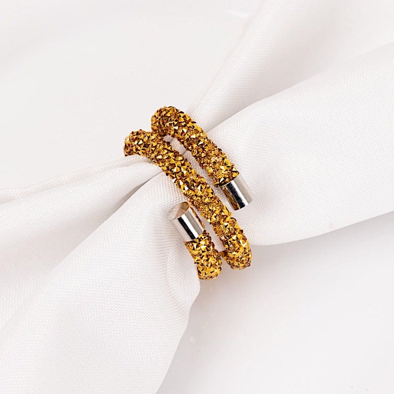 4 Sparkle Rhinestone Swirl Napkin Rings
