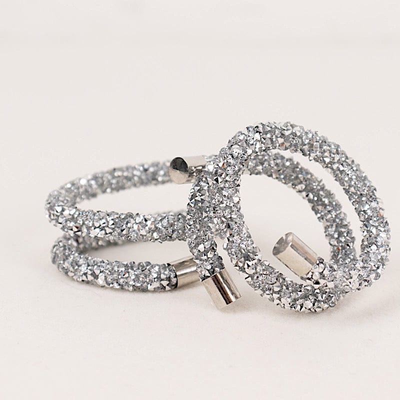 4 Sparkle Rhinestone Swirl Napkin Rings