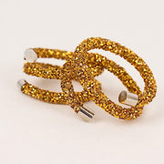 4 Sparkle Rhinestone Swirl Napkin Rings
