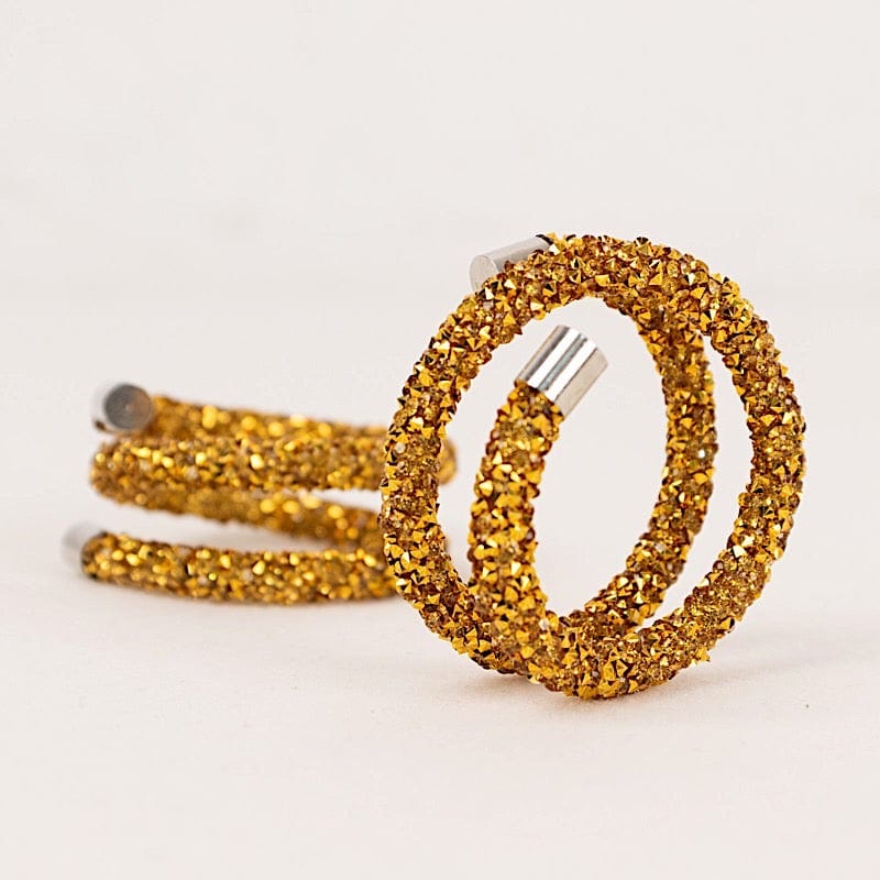 4 Sparkle Rhinestone Swirl Napkin Rings