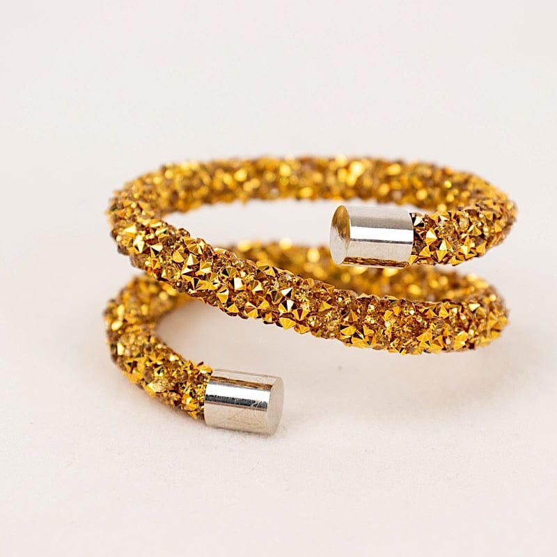 4 Sparkle Rhinestone Swirl Napkin Rings