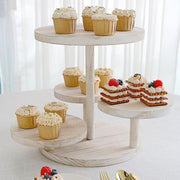 4-Tier 14" Wooden Cake Stand with Round Trays - White CAKE_WOD022_12_WHT