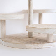 4-Tier 14" Wooden Cake Stand with Round Trays - White CAKE_WOD022_12_WHT