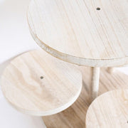 4-Tier 14" Wooden Cake Stand with Round Trays - White CAKE_WOD022_12_WHT