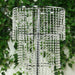 4-Tier Acrylic Beaded Chandelier Floral Stand - Silver CHDLR_072_47_SILV