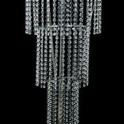 4-Tier Acrylic Beaded Chandelier Floral Stand - Silver CHDLR_072_47_SILV