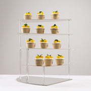 4-Tier Acrylic Cupcake Display Stand Spiral Stairway Design