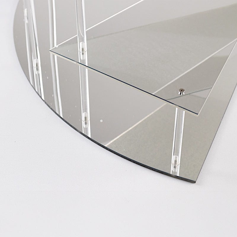 4-Tier Acrylic Cupcake Display Stand Spiral Stairway Design