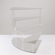 4-Tier Acrylic Cupcake Display Stand Spiral Stairway Design