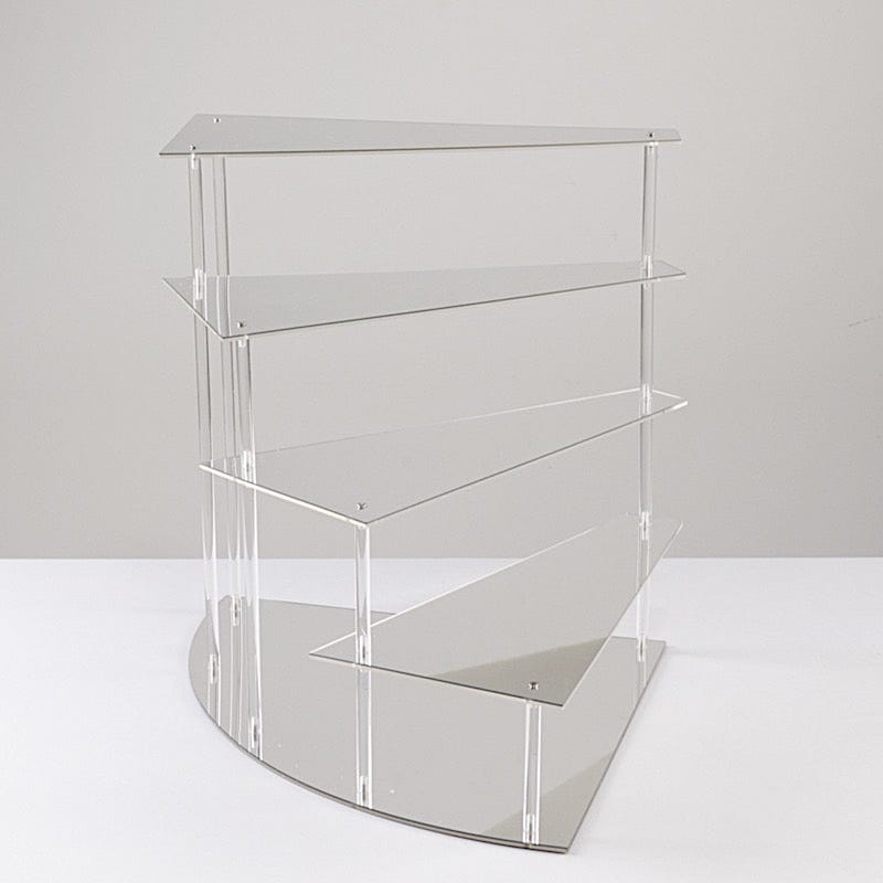 4-Tier Acrylic Cupcake Display Stand Spiral Stairway Design