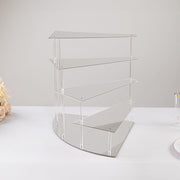 4-Tier Acrylic Cupcake Display Stand Spiral Stairway Design