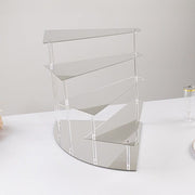 4-Tier Acrylic Cupcake Display Stand Spiral Stairway Design