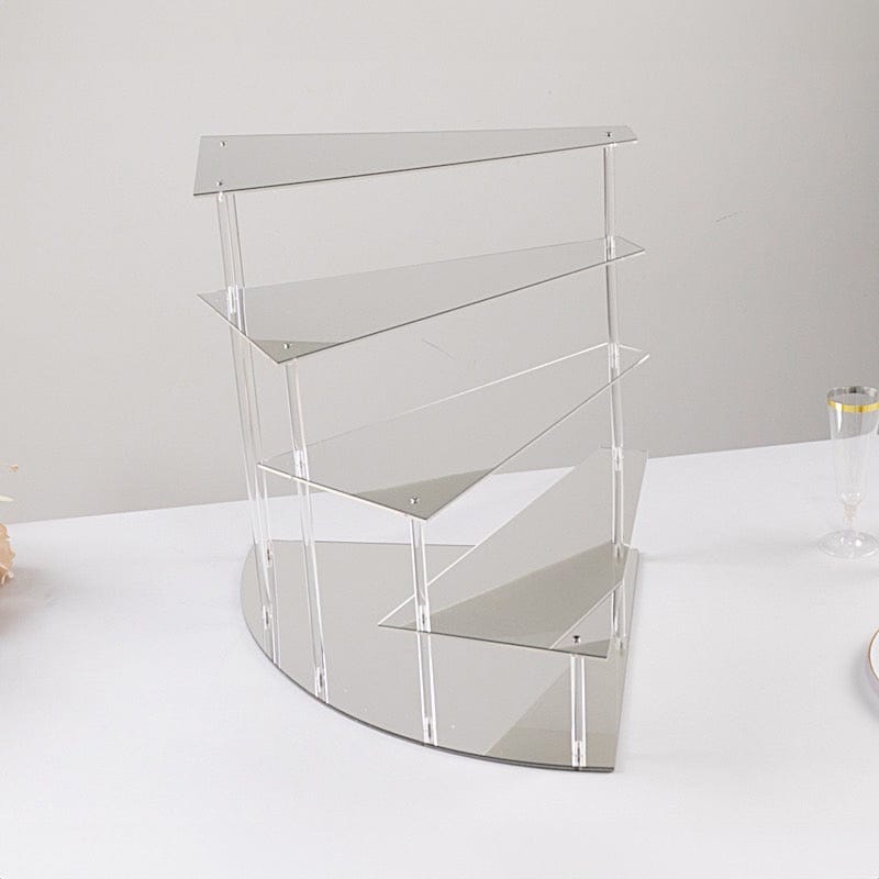4-Tier Acrylic Cupcake Display Stand Spiral Stairway Design