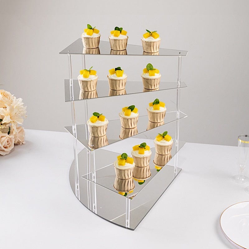 4-Tier Acrylic Cupcake Display Stand Spiral Stairway Design