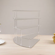 4-Tier Acrylic Cupcake Display Stand Spiral Stairway Design