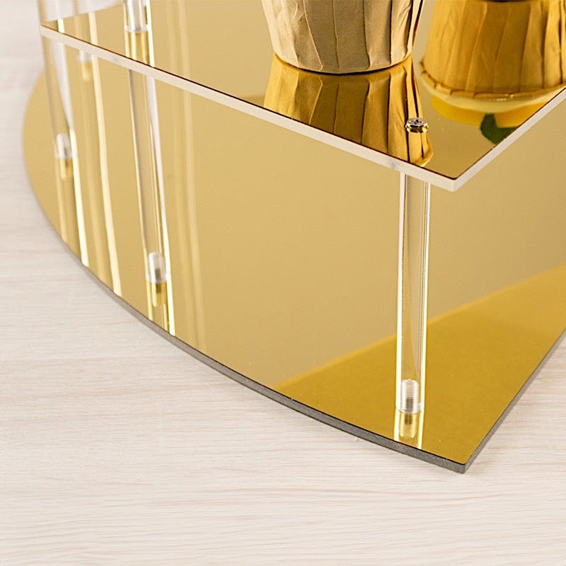 4-Tier Acrylic Cupcake Display Stand Spiral Stairway Design