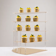 4-Tier Acrylic Cupcake Display Stand Spiral Stairway Design