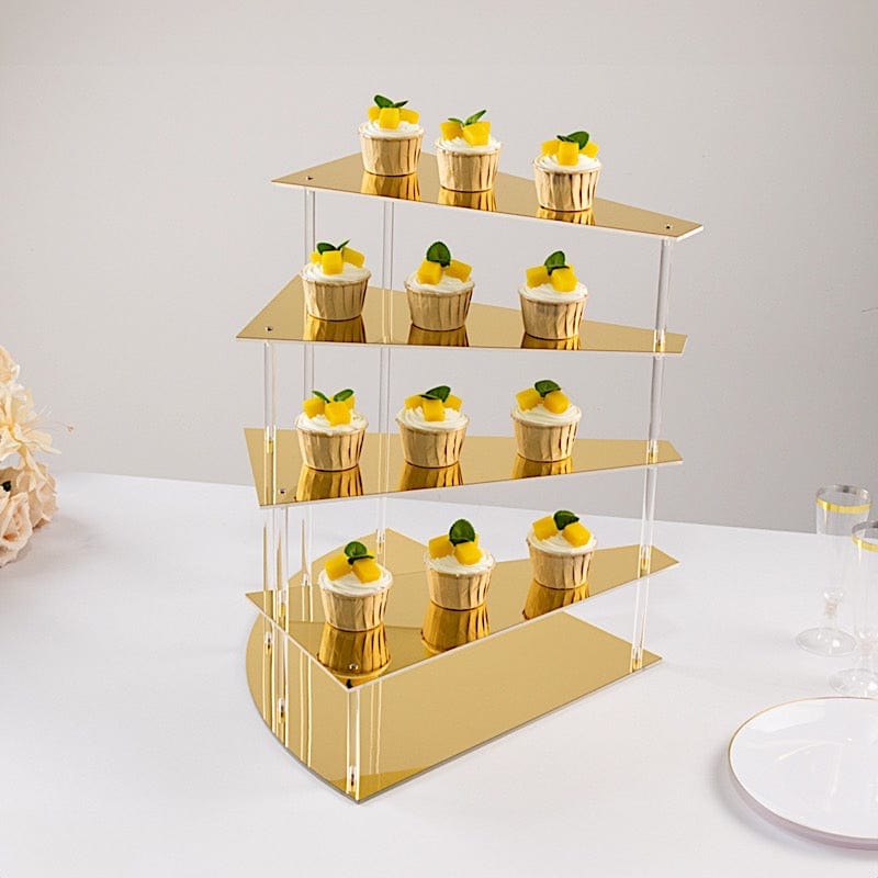 4-Tier Acrylic Cupcake Display Stand Spiral Stairway Design