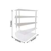 4-Tier Acrylic Cupcake Display Stand Spiral Stairway Design