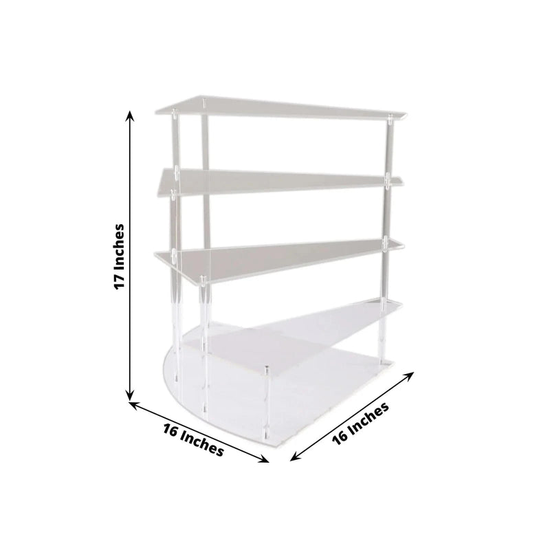 4-Tier Acrylic Cupcake Display Stand Spiral Stairway Design