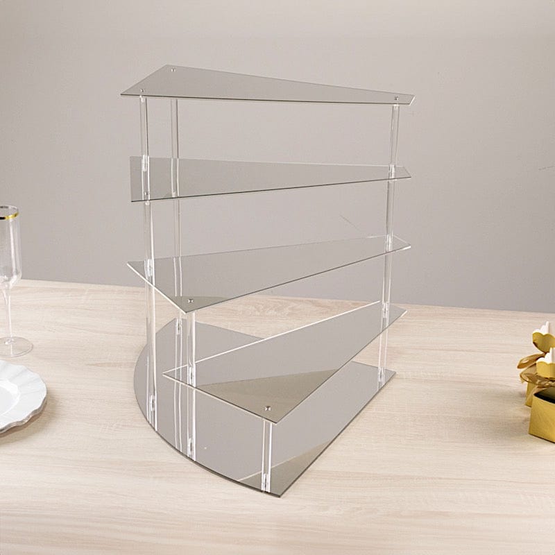 4-Tier Acrylic Cupcake Display Stand Spiral Stairway Design
