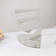 4-Tier Acrylic Cupcake Display Stand Spiral Stairway Design