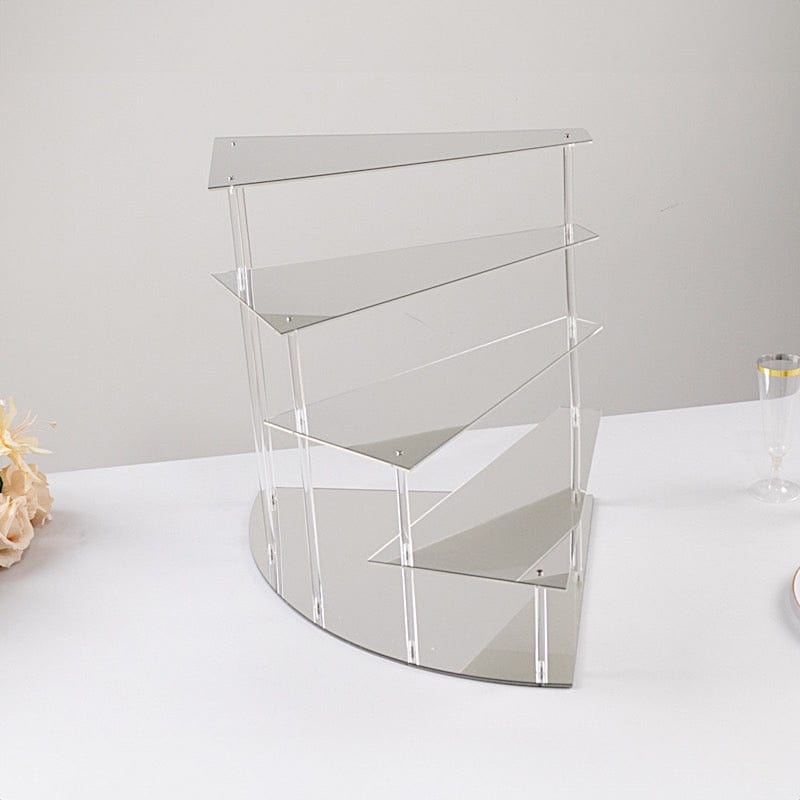4-Tier Acrylic Cupcake Display Stand Spiral Stairway Design
