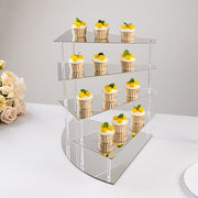 4-Tier Acrylic Cupcake Display Stand Spiral Stairway Design