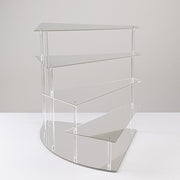 4-Tier Acrylic Cupcake Display Stand Spiral Stairway Design