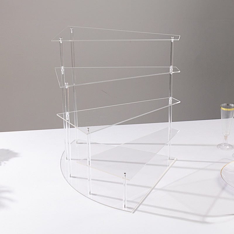 4-Tier Acrylic Cupcake Display Stand Spiral Stairway Design