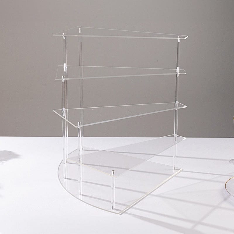 4-Tier Acrylic Cupcake Display Stand Spiral Stairway Design