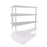 4-Tier Acrylic Cupcake Display Stand Spiral Stairway Design CAKE_PLST_TRI017_4_CLR