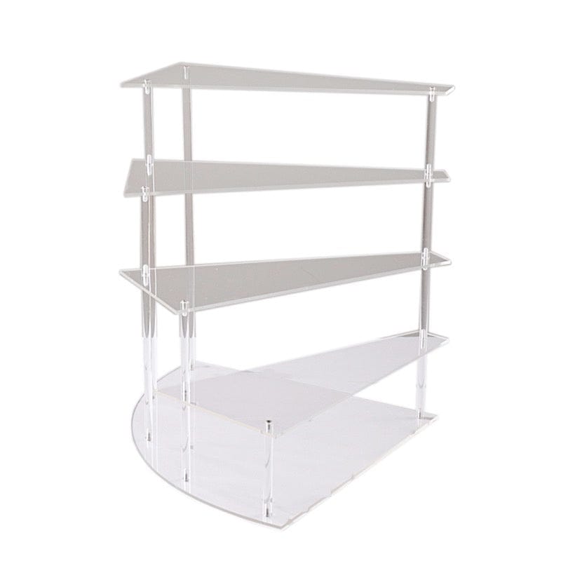 4-Tier Acrylic Cupcake Display Stand Spiral Stairway Design CAKE_PLST_TRI017_4_CLR