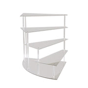 4-Tier Acrylic Cupcake Display Stand Spiral Stairway Design CAKE_PLST_TRI017_4_SILV