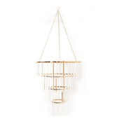 4-Tier Round Crystal Pendant Chandelier with Metal Frame - Clear and Gold CHDLR_HANG070R_4T_GOLD