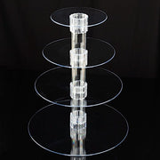 4 Tiers 14" Acrylic Cupcake Stand Set - Clear CAKE_STND_R4A