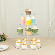 4 Tiers 14" Acrylic Cupcake Stand Set - Clear CAKE_STND_R4A