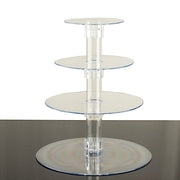 4 Tiers 14" Acrylic Cupcake Stand Set - Clear CAKE_STND_R4A