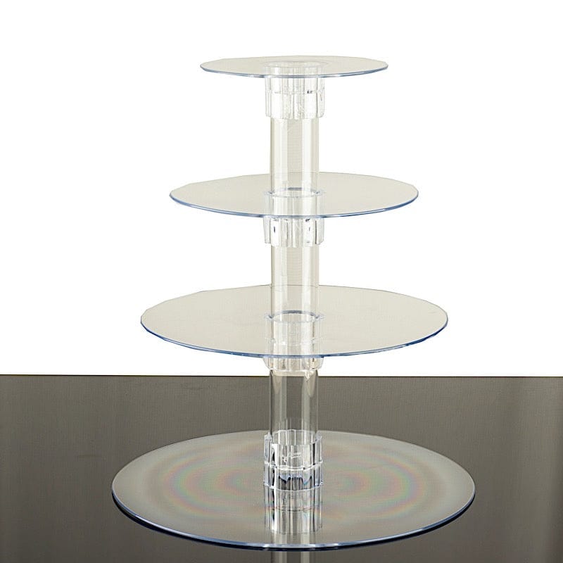 4 Tiers 14" Acrylic Cupcake Stand Set - Clear CAKE_STND_R4A